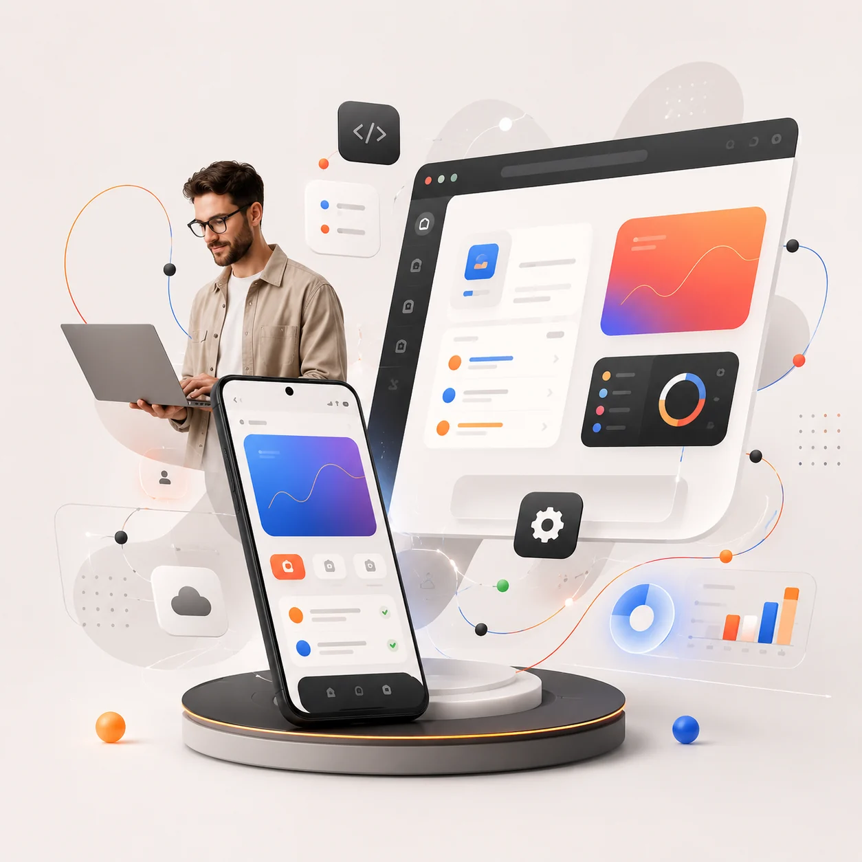 Разработка мобильных приложений и веб-интерфейсов как единой системы